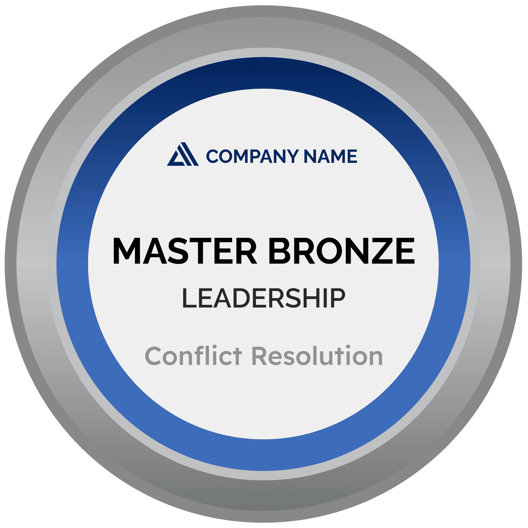 Wauld - Professional and layered blue achievement badge icon template