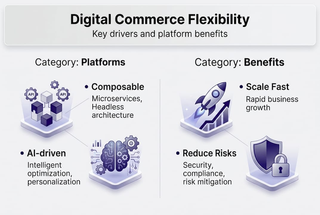 Infographic digital commerce flexibility key drivers