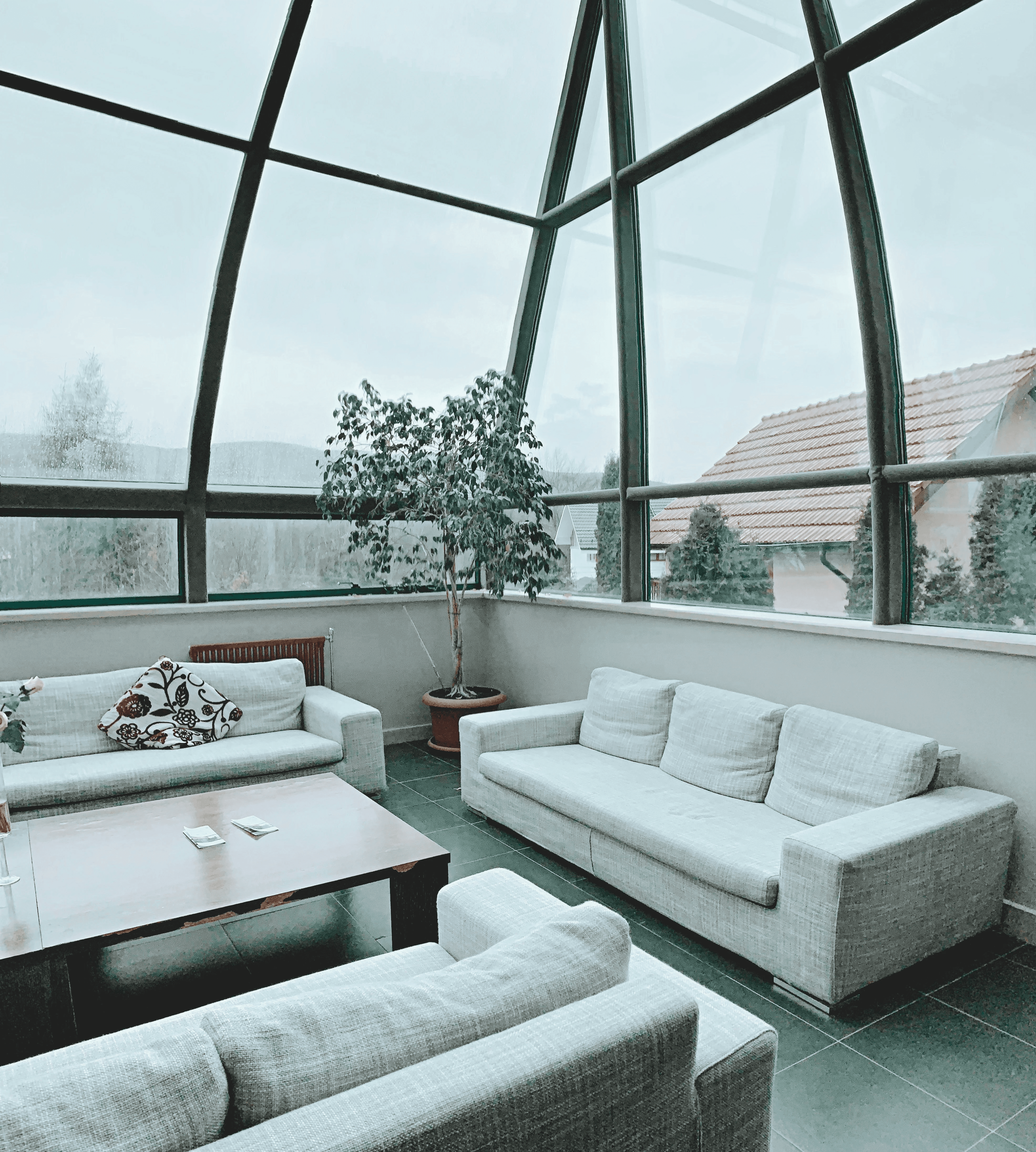 Glass roof lounge