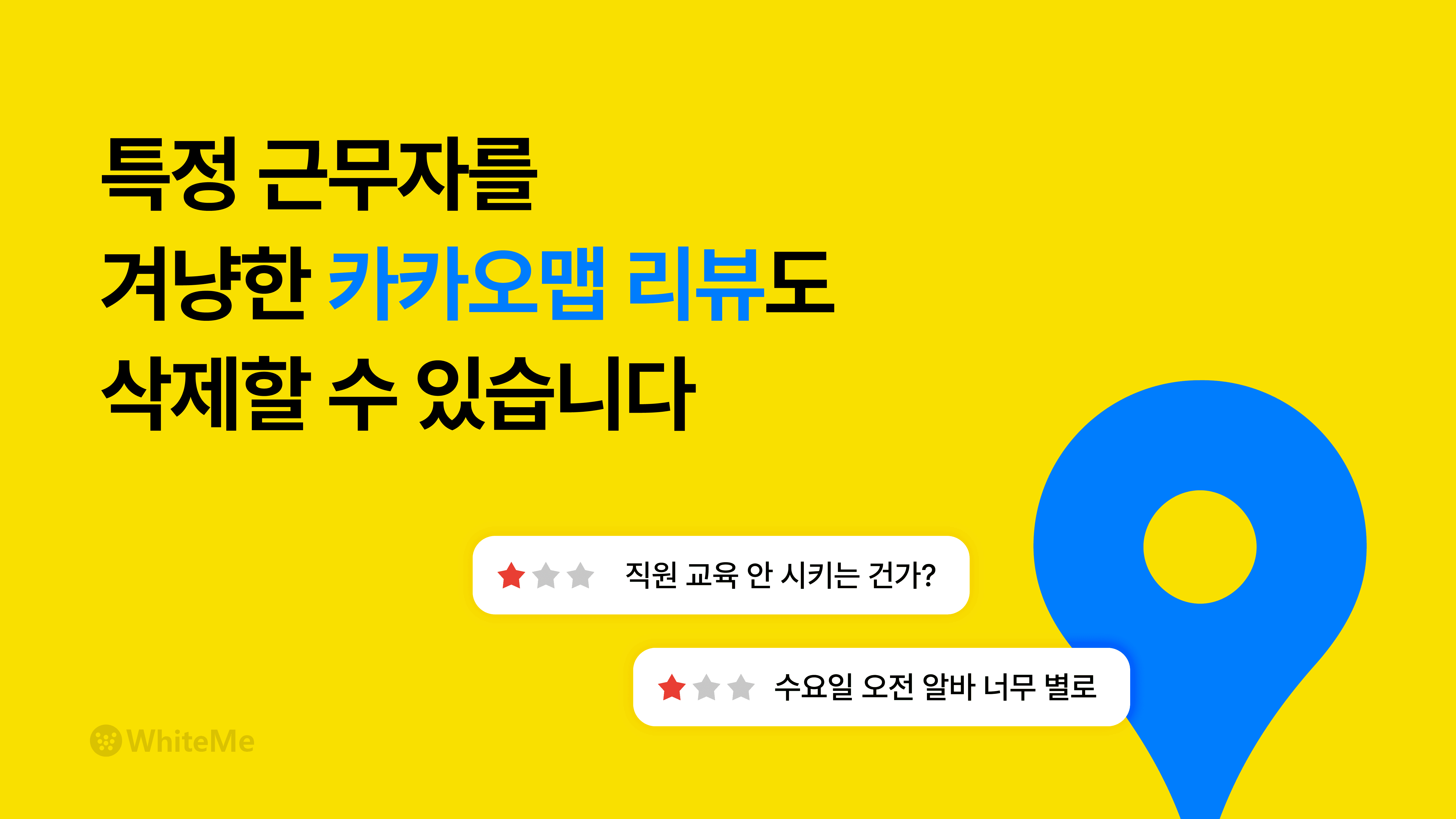 알바 관련 매장 리뷰-카카오맵 리뷰-삭제