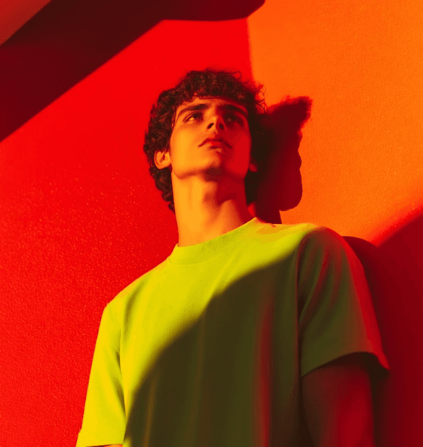 Profile of a young boy