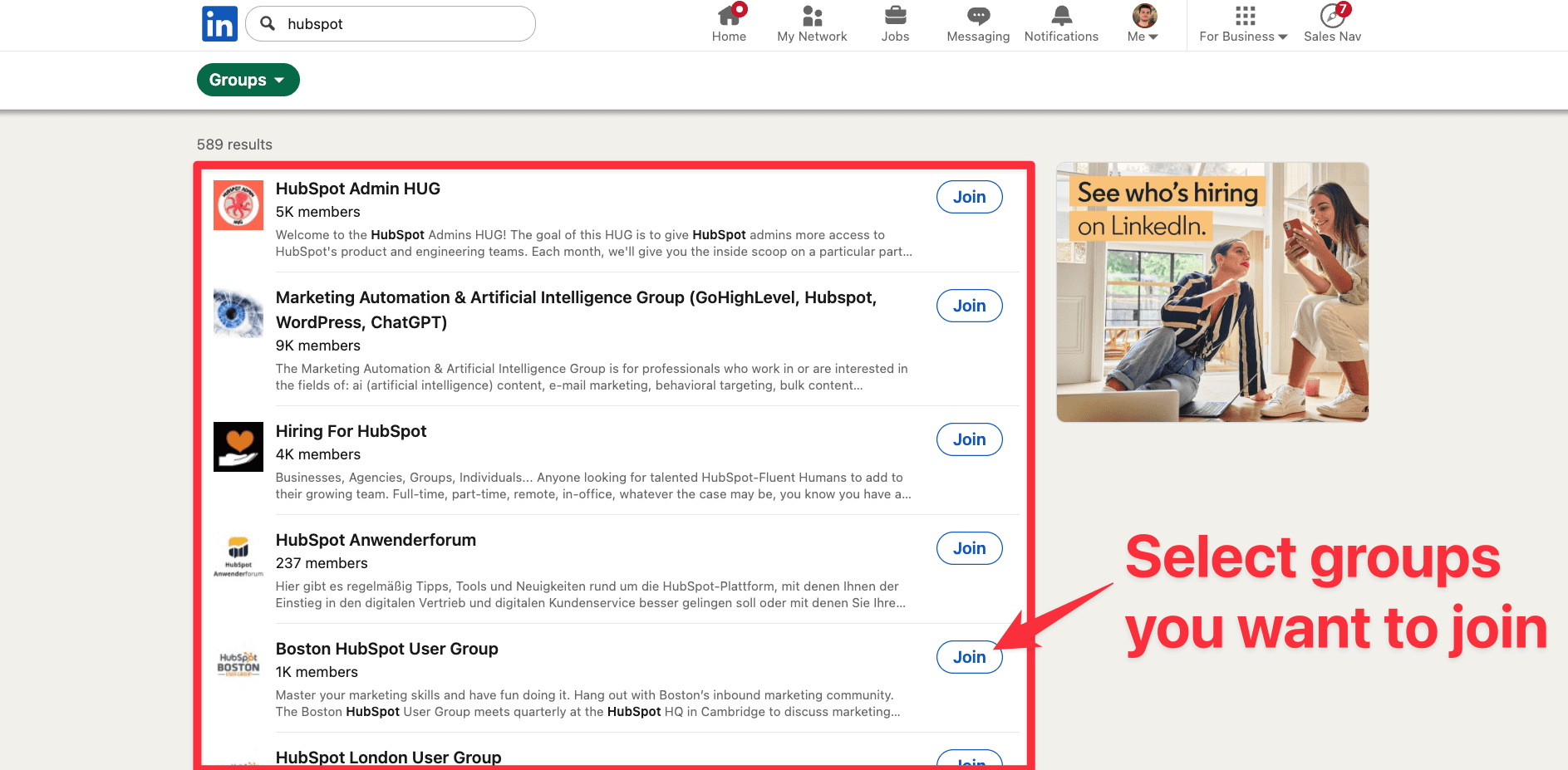 How to join LinkedIn groups