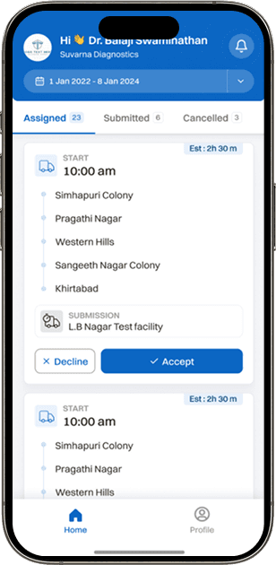 Suvarna tasks screen