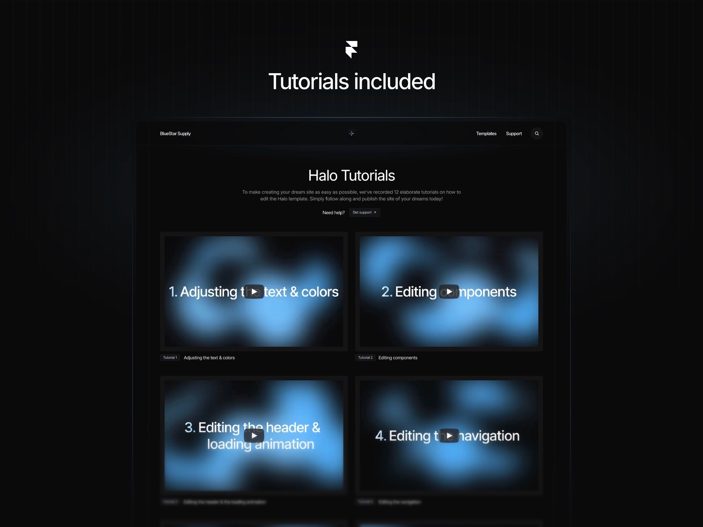Halo Framer Template Tutorials