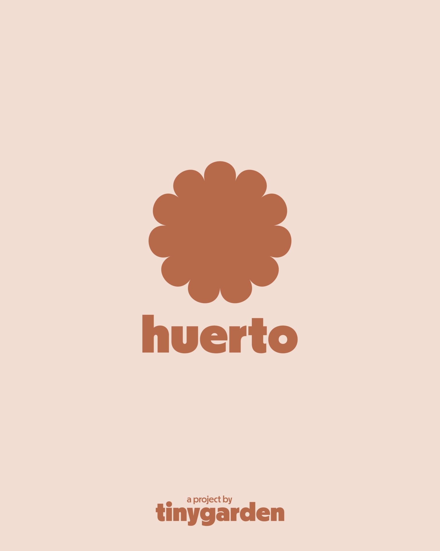 Animated tinygarden brand system showing the flower logomark and localized city identities cycling across the full brand family