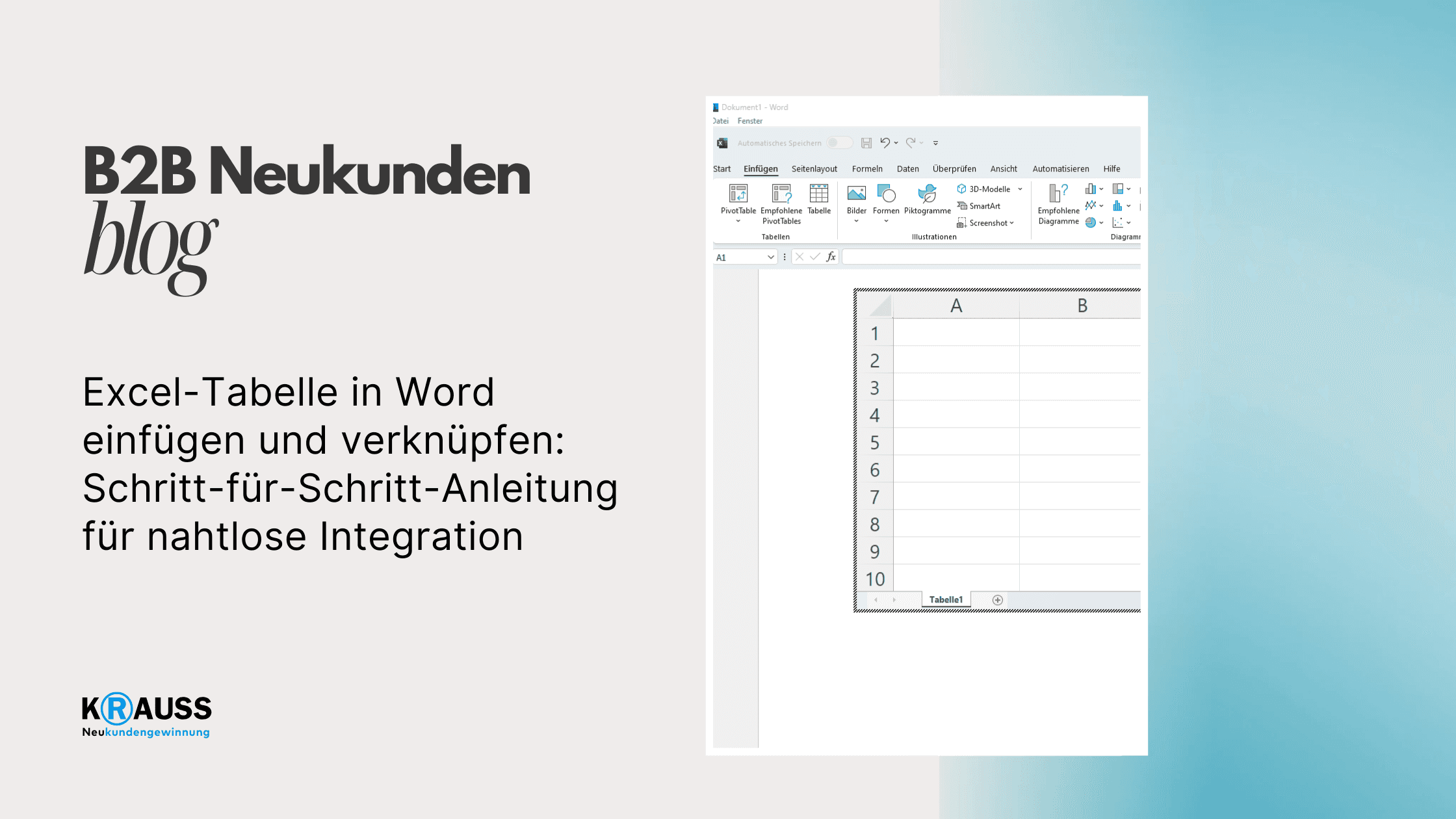 Excel-Tabelle in Word einfügen und verknüpfen: Schritt-für-Schritt-Anleitung für nahtlose Integration