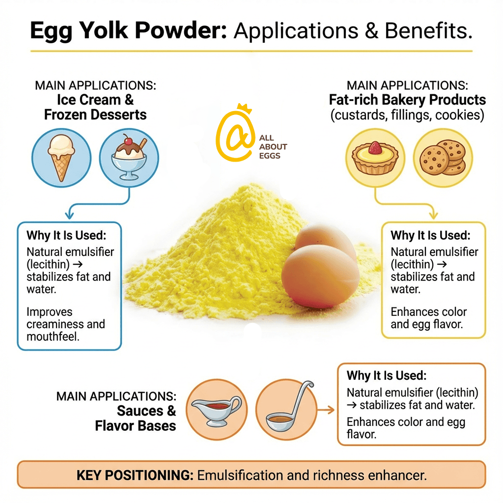 egg yolk powder for sauces ice cream and bakery applications