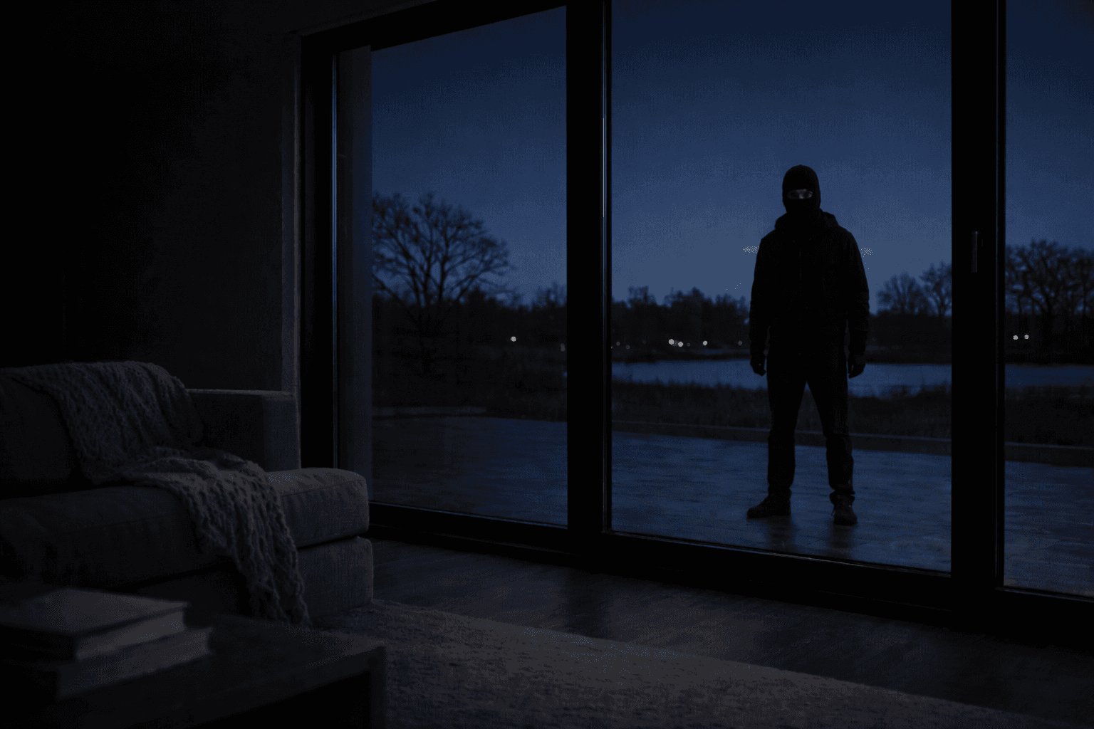 Modern curved staircase with warm ambient lighting