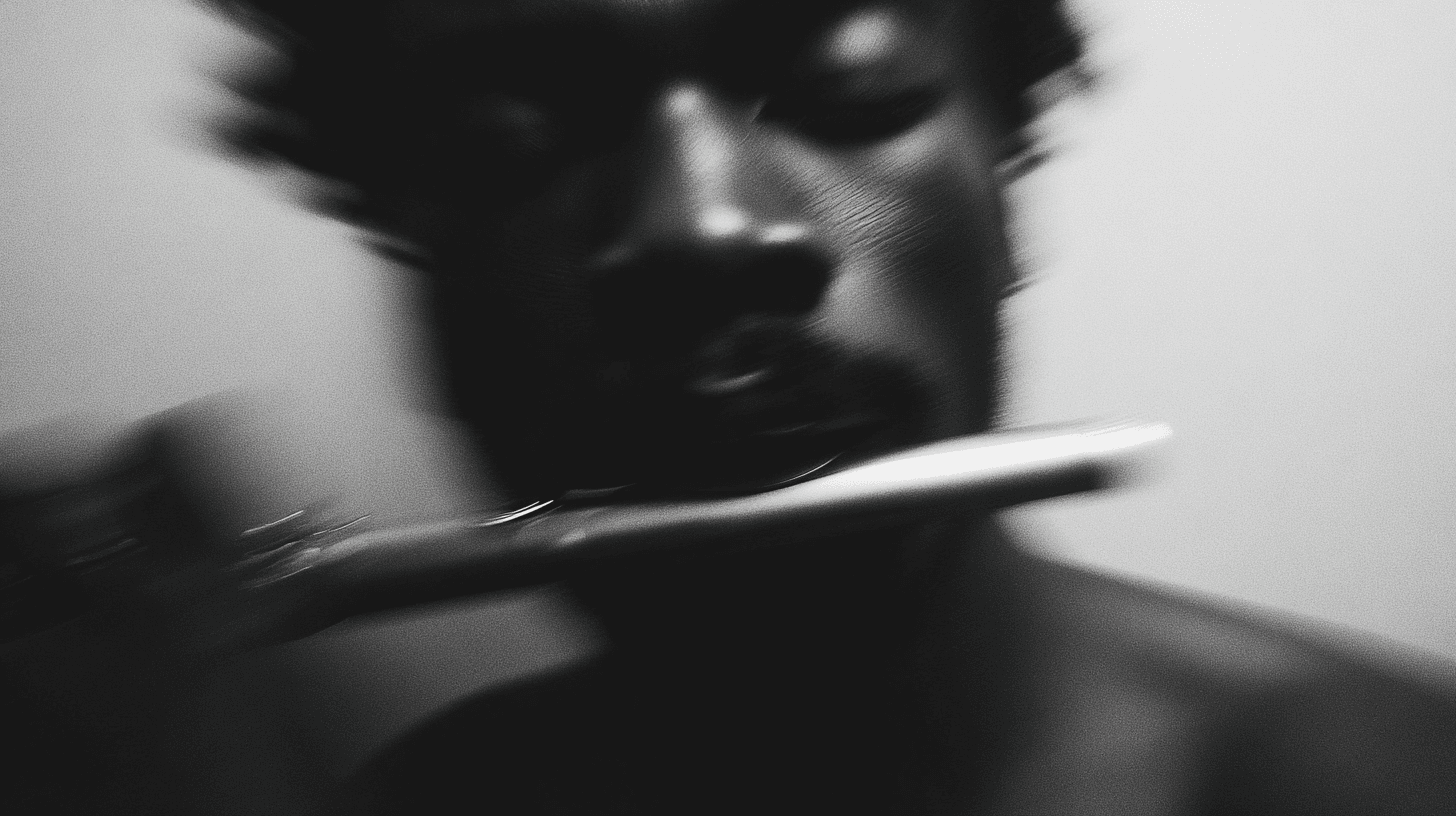 Heavy silver grain emulation on skin texture, Cinematic documentary aesthetic, Analog film simulation, Tactile Visual Reality, Engineered by Aventi