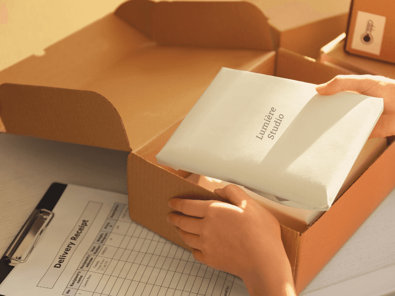 A brand on fashion packaging