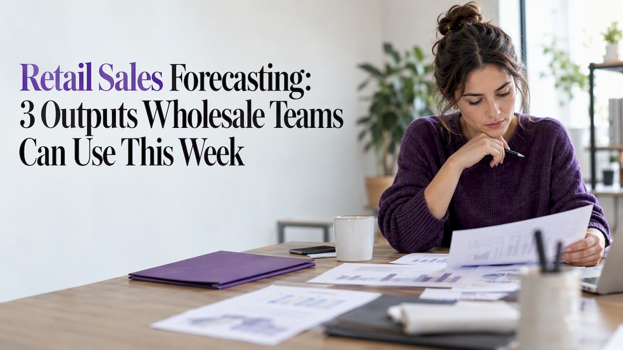 Retail Sales Forecasting: 3 Outputs Wholesale Teams Can Use This Week