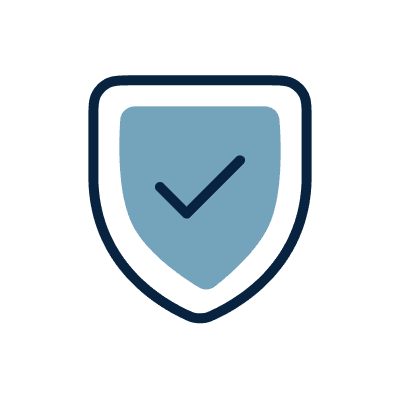 Shield with tick