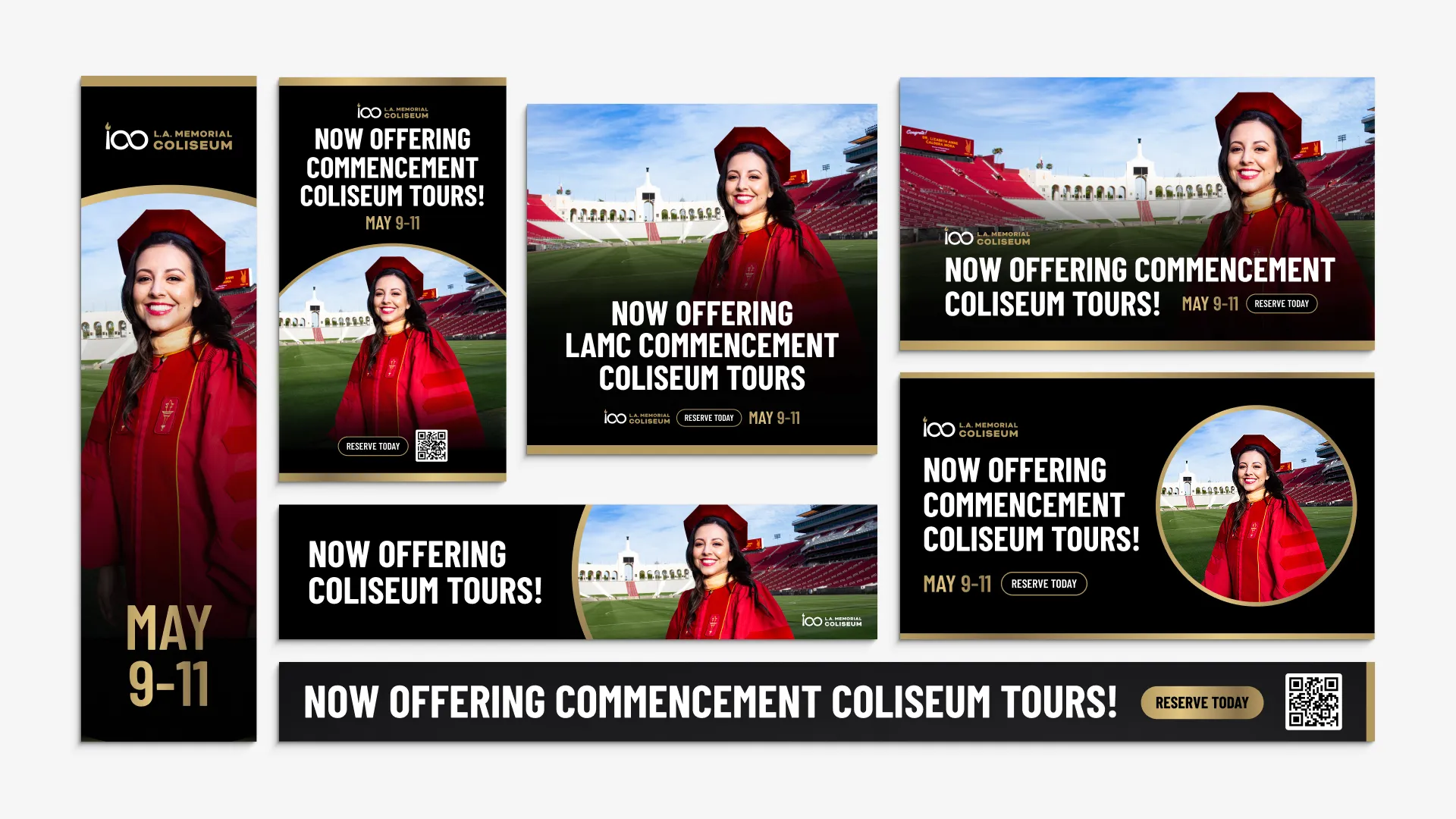 LAMC Commencement Tours advertisements.