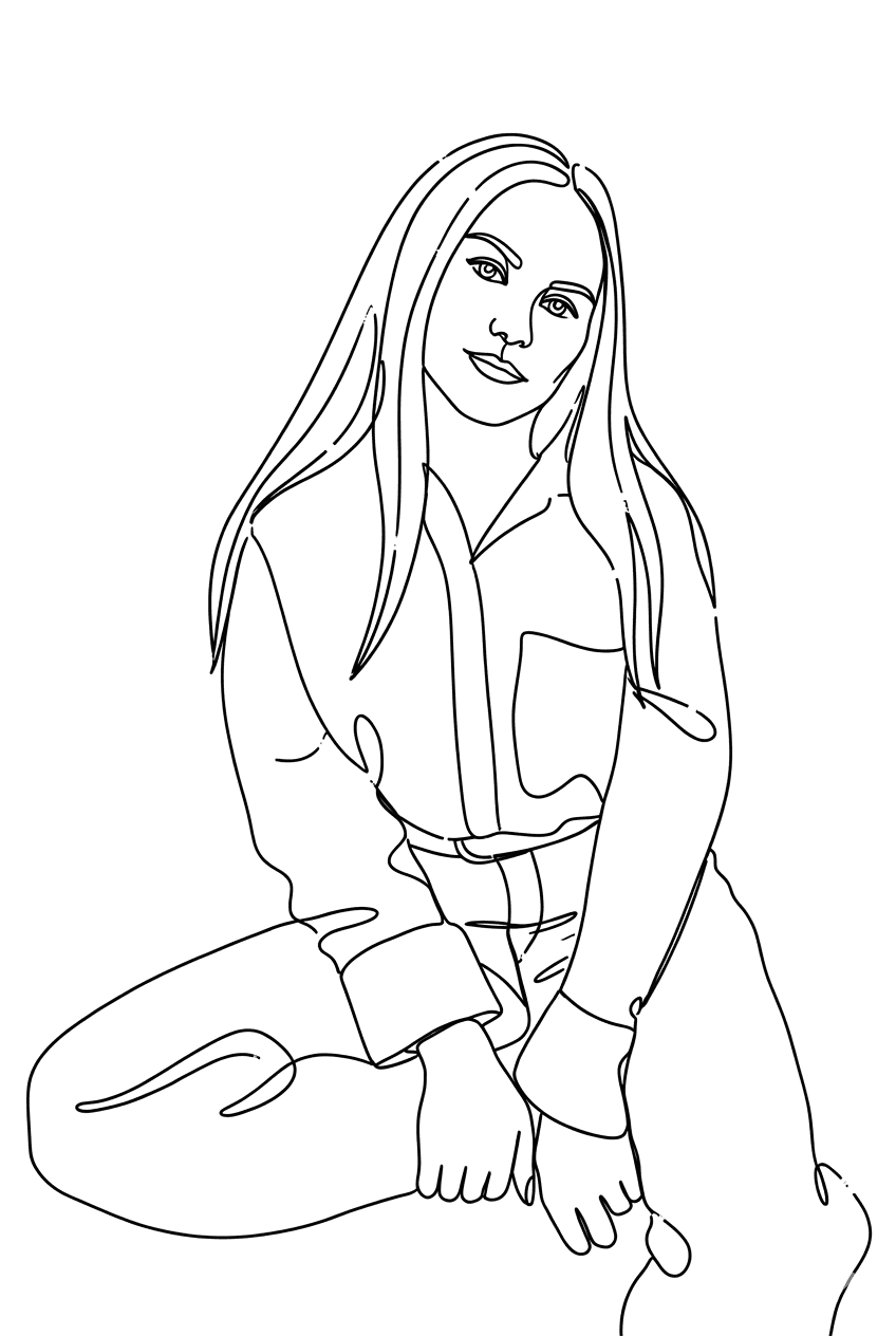 A smilintg girl holding books