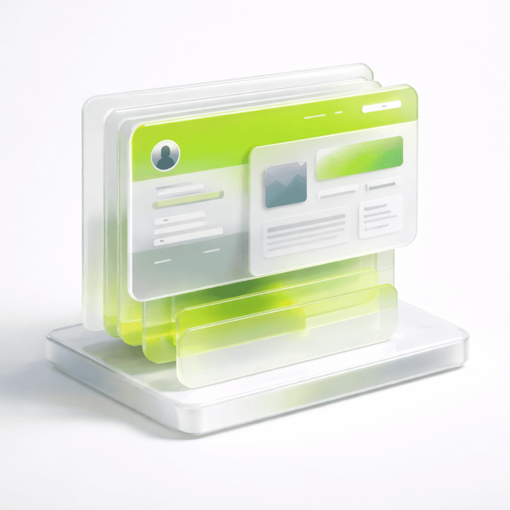 Chrome gradient cube with rounded edges on a white background—minimal 3D object for modern product design.