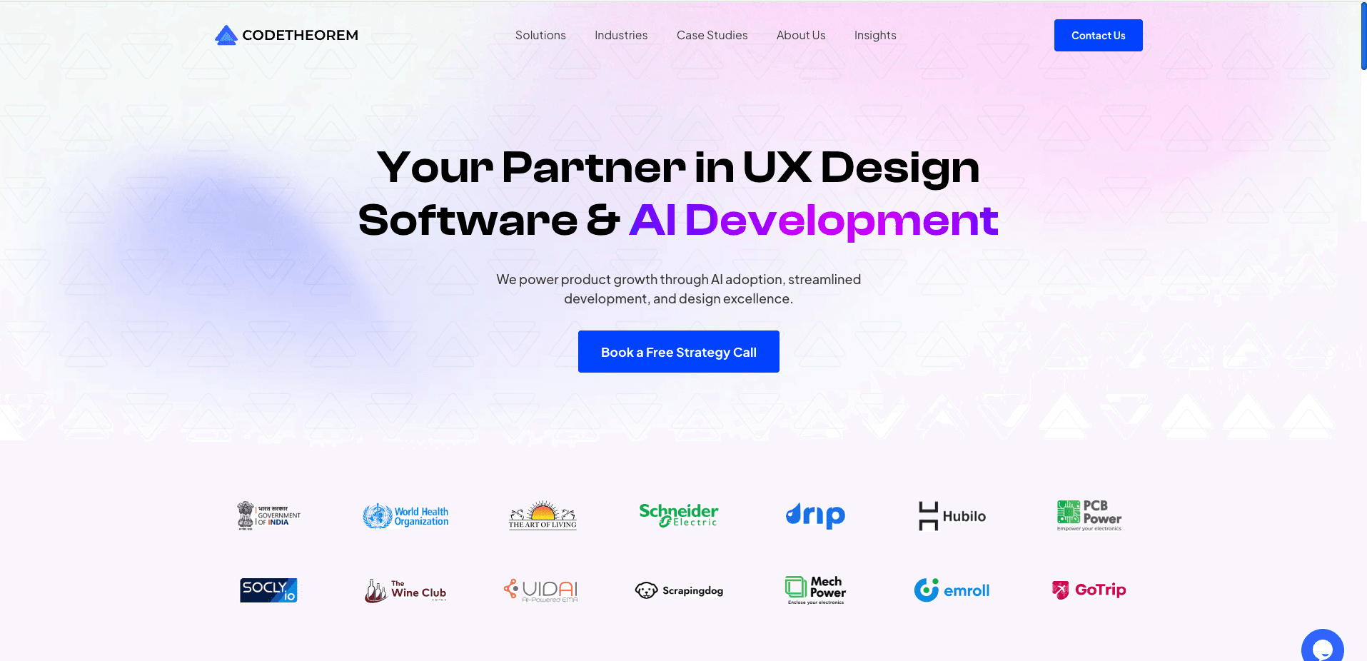 CodeTheorem SaaS website design and development agency homepage