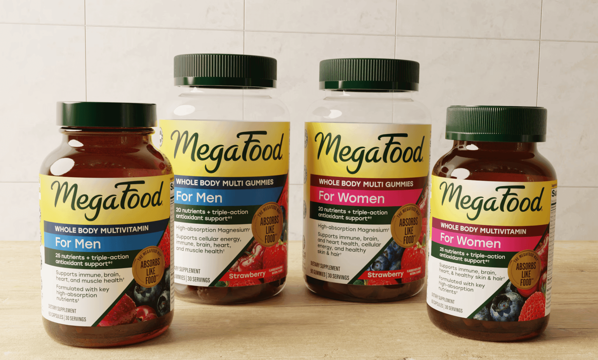 MegaFood Vitamins on Kitchen Counter