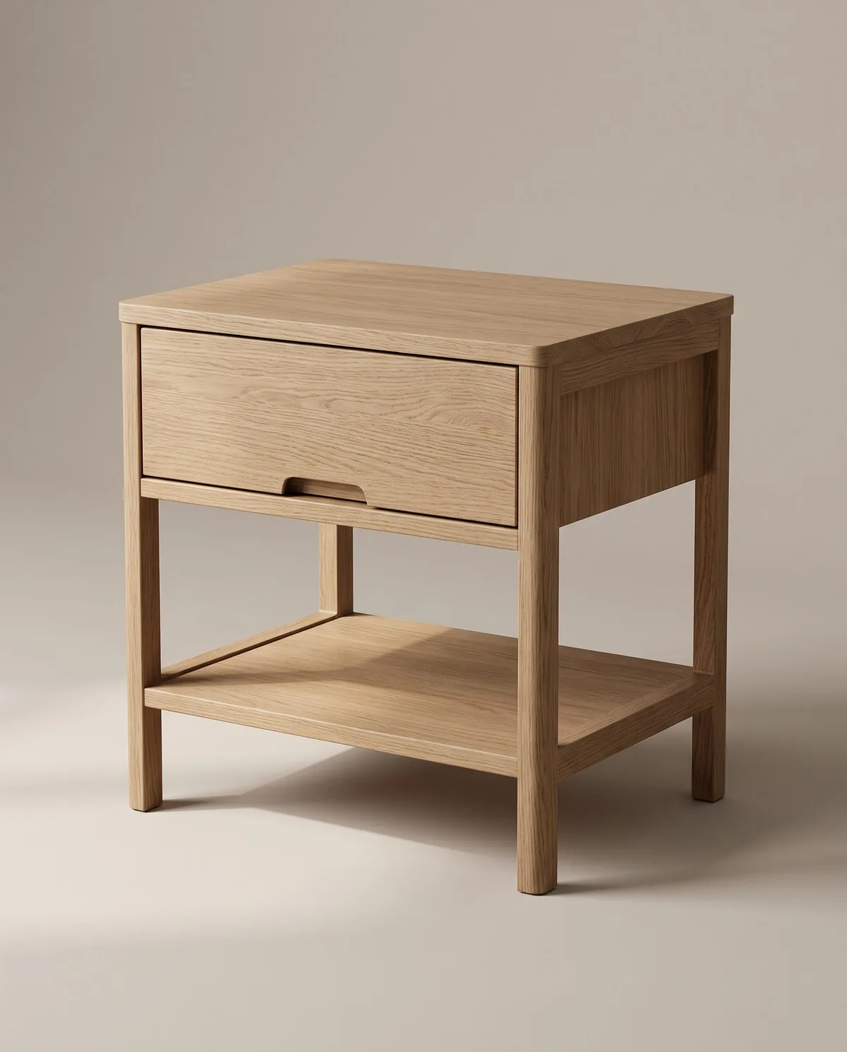 Tuck bedside table, Oak, one drawer