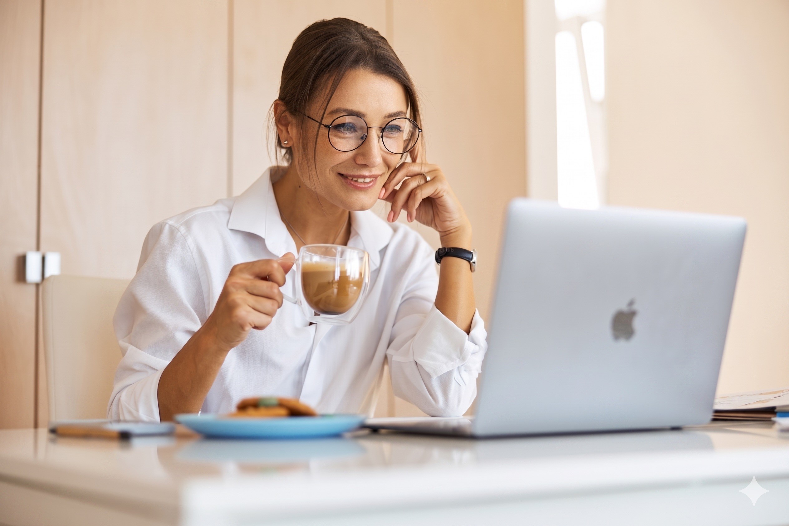 Secrétaire médicale au téléphone devant son ordinateur, gérant la prise de rendez-vous et le suivi patients