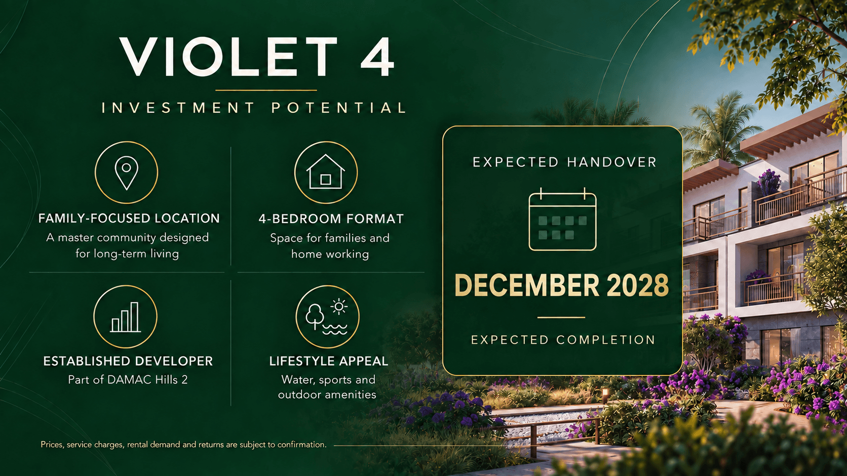 Violet 4 investment potential and expected Q3 2027 handover