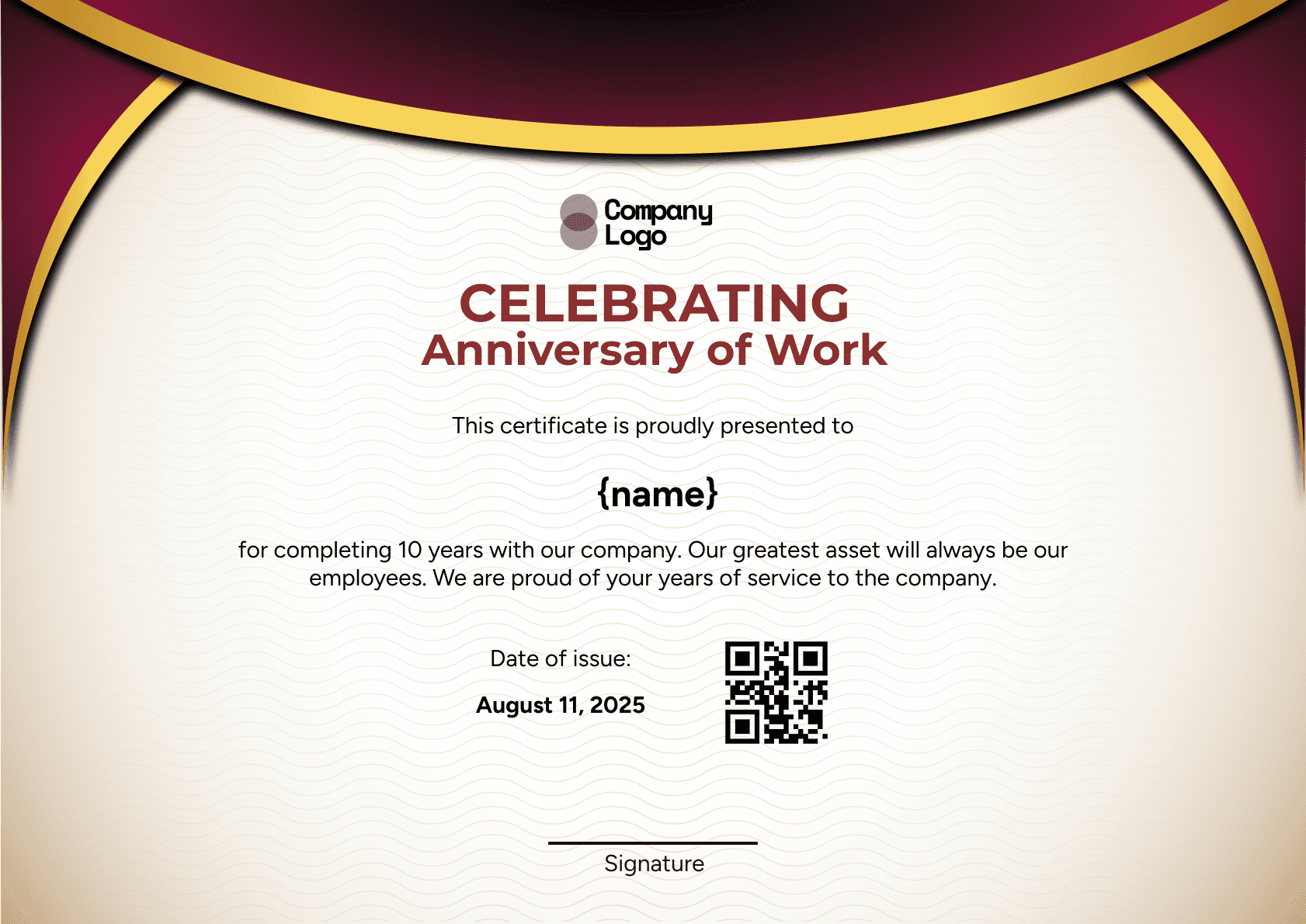 Wauld - Professional and attractive green recognition badge template