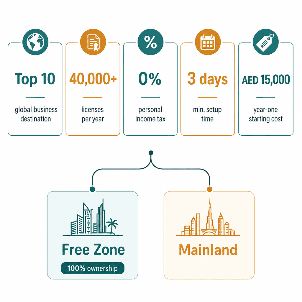 Infographic: New Business Setup in Dubai
