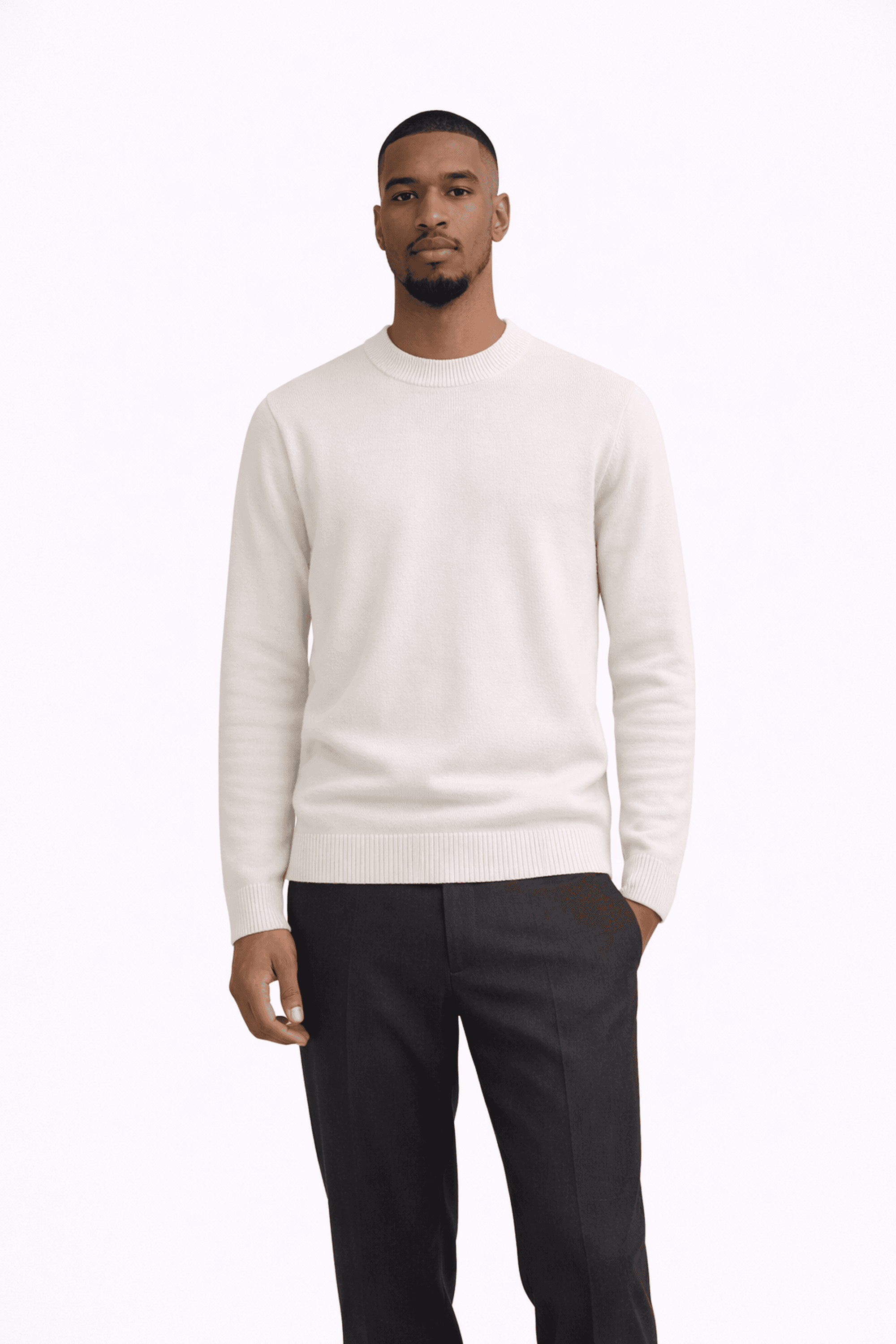 black and white crew neck t-shirt