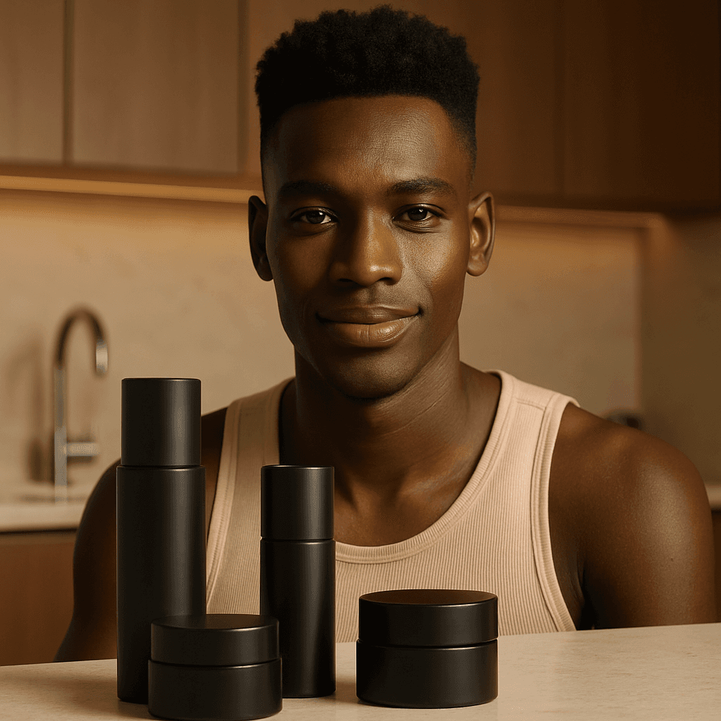 black man and hair cream on caspa AI