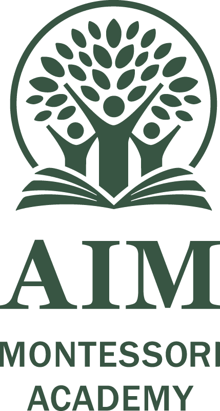 Aim Montessori Academy vertical logo