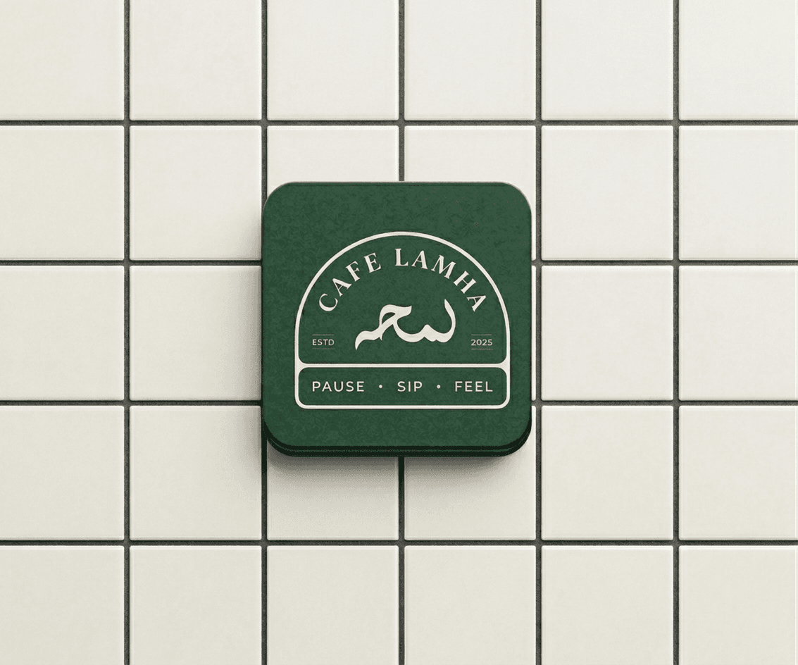 Branding, cafe, coaster, badge logo