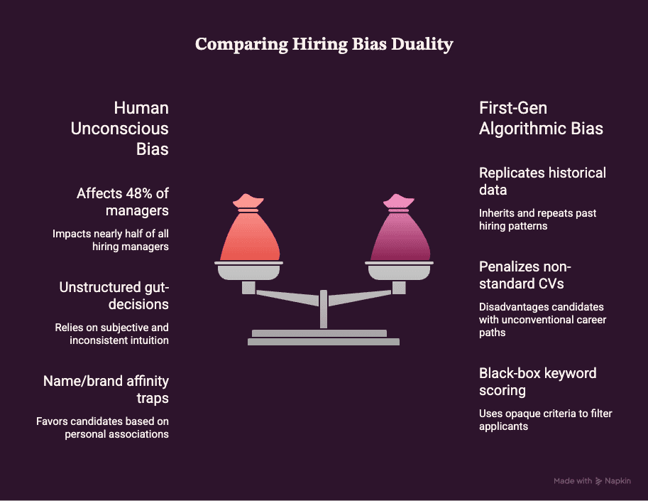 Unconscious Human Bias vs. Algorithmic Replication