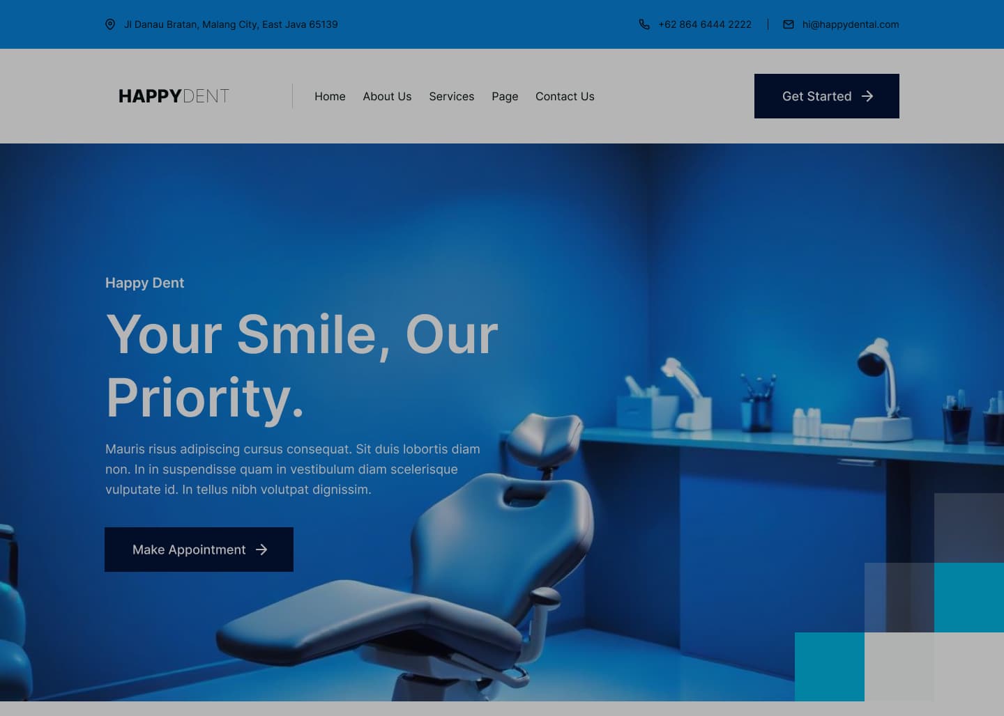 a website of a dentist