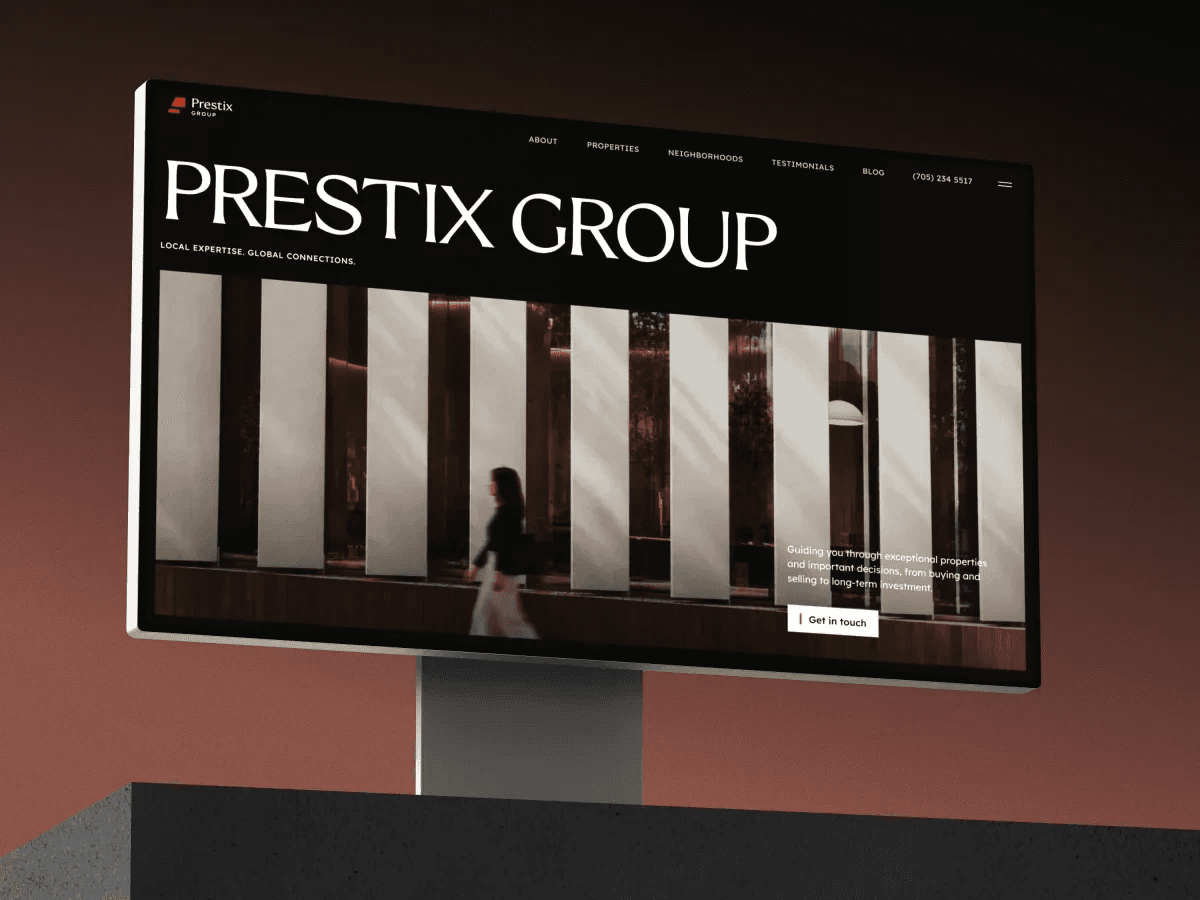 Image of a real estate agent website template