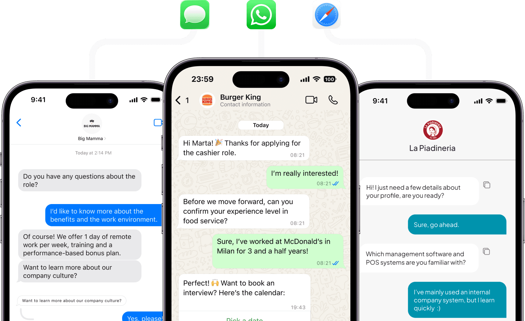 La conversazione giusta,  nel posto giusto.