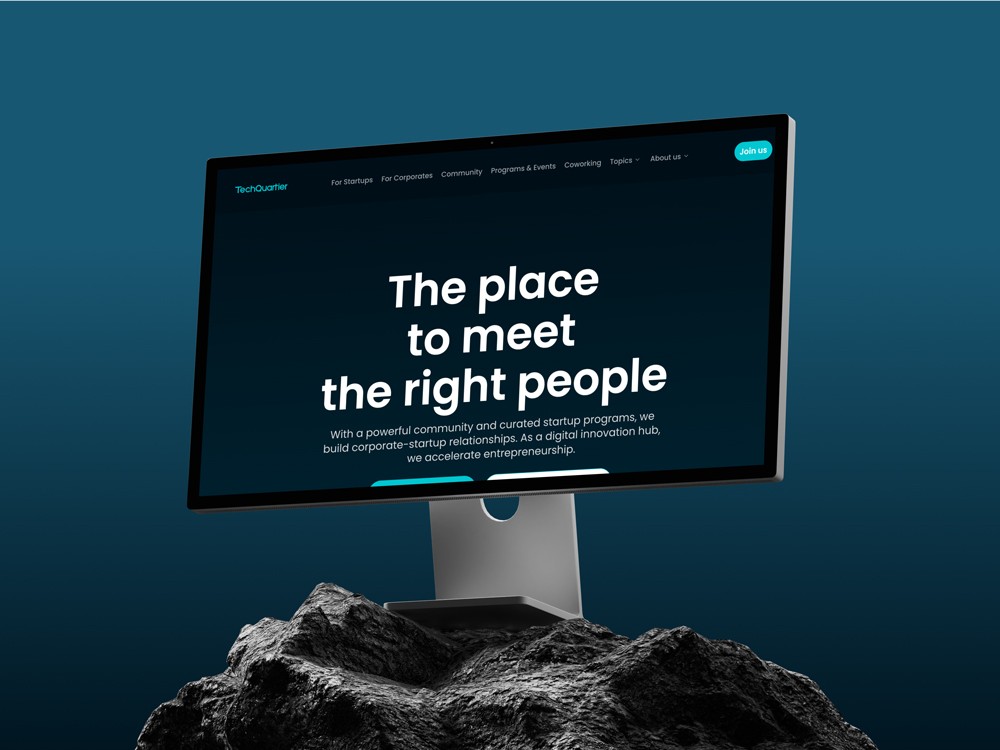 TechQuartier Landingpage.