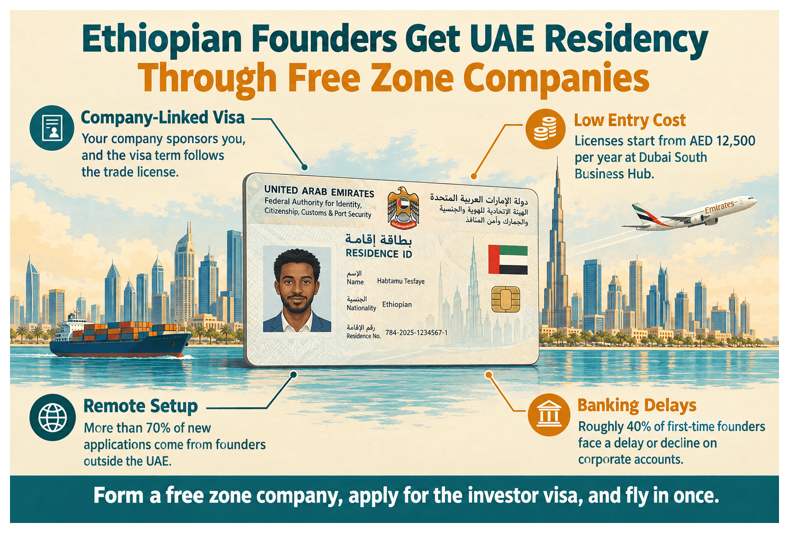 Infographic: UAE Residence Visa Guide for Ethiopian Nationals