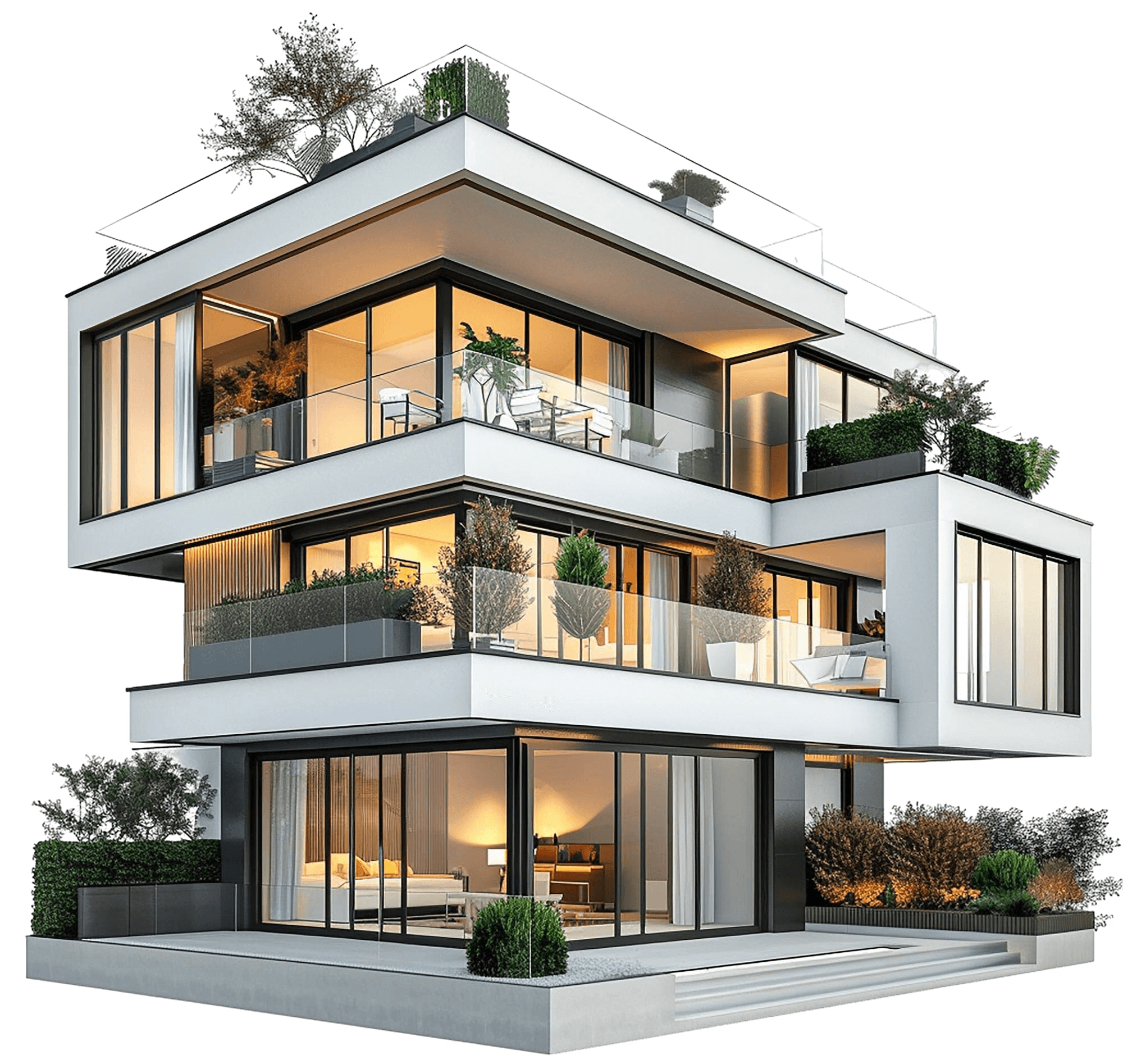 modern sculptural building with curved wooden exterior