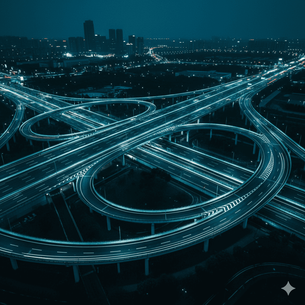 Aerial view of well-connected highways near M3M Sector 73 Gurugram