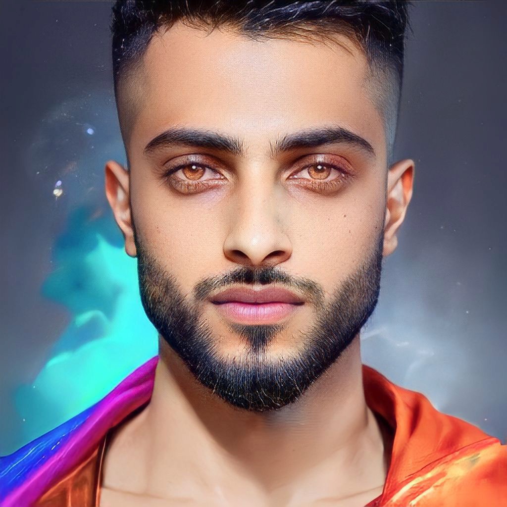 A portrait of a young man smiling