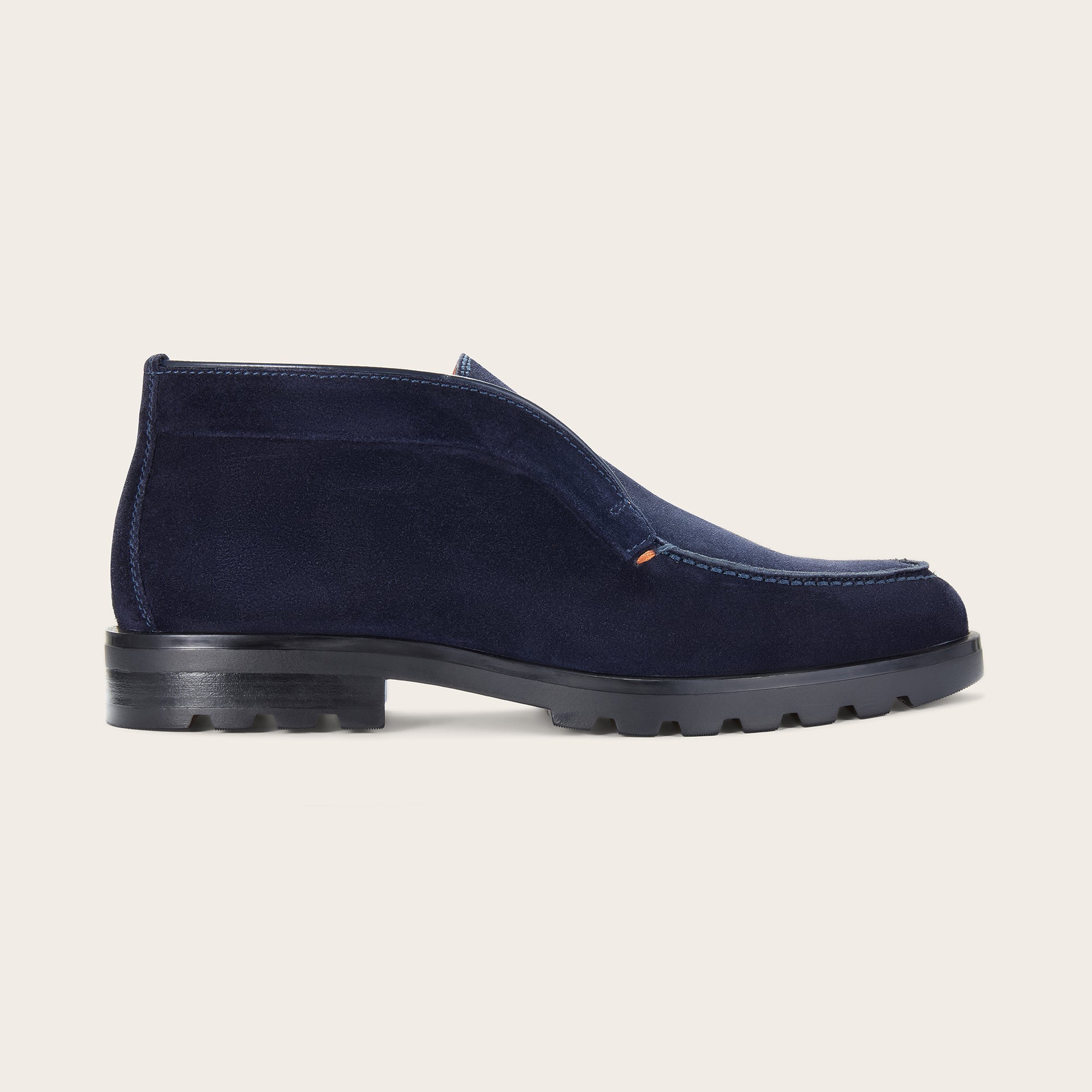 Men's Winter Blue Suede Desert Boot - Mandelli UK