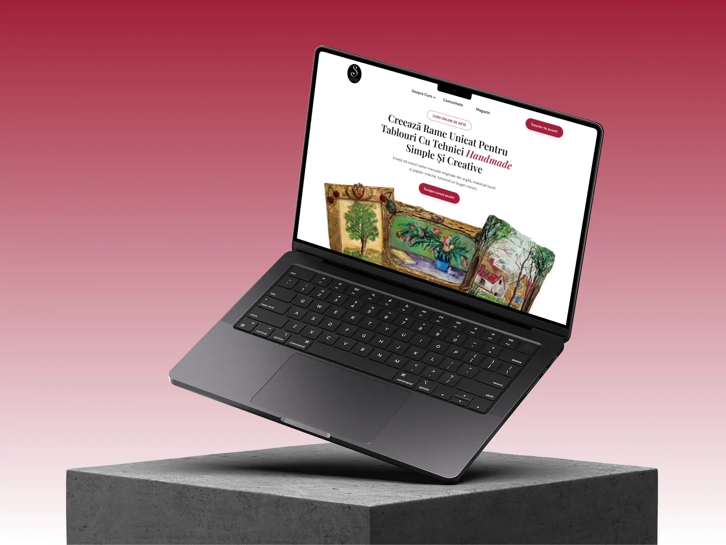 Art Course Landing Page, Elegant Design and Animation