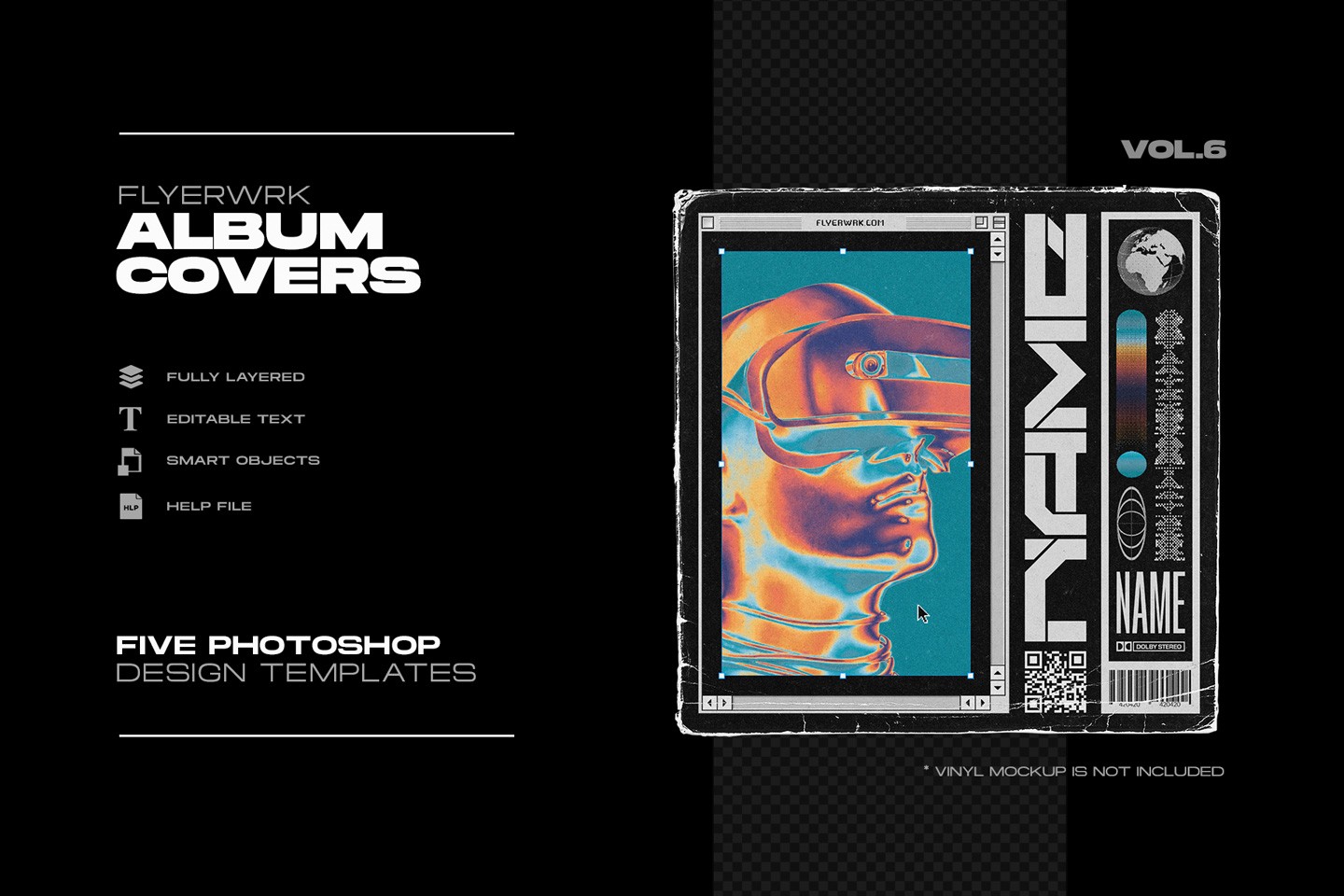 Cover design templates volume six features including fully layered files and smart object editing capabilities