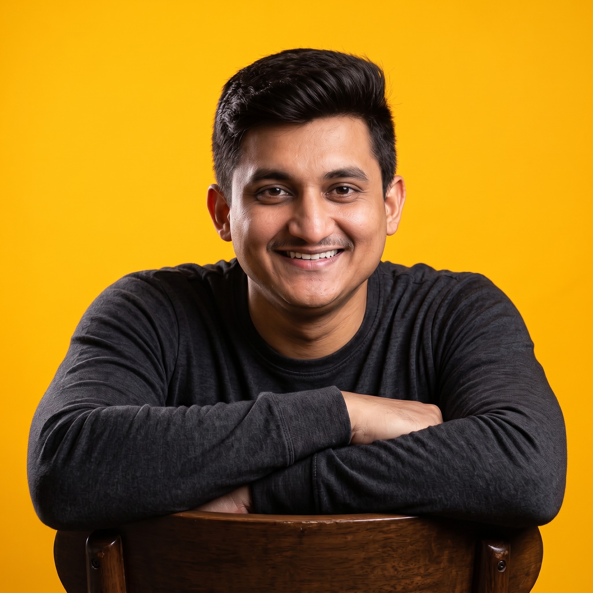 Portrait of portfolio creator – front view