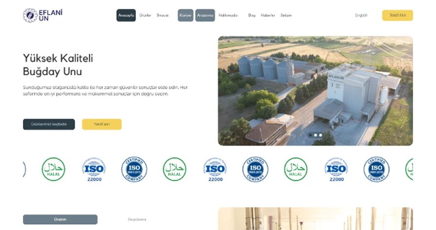 website mockup home