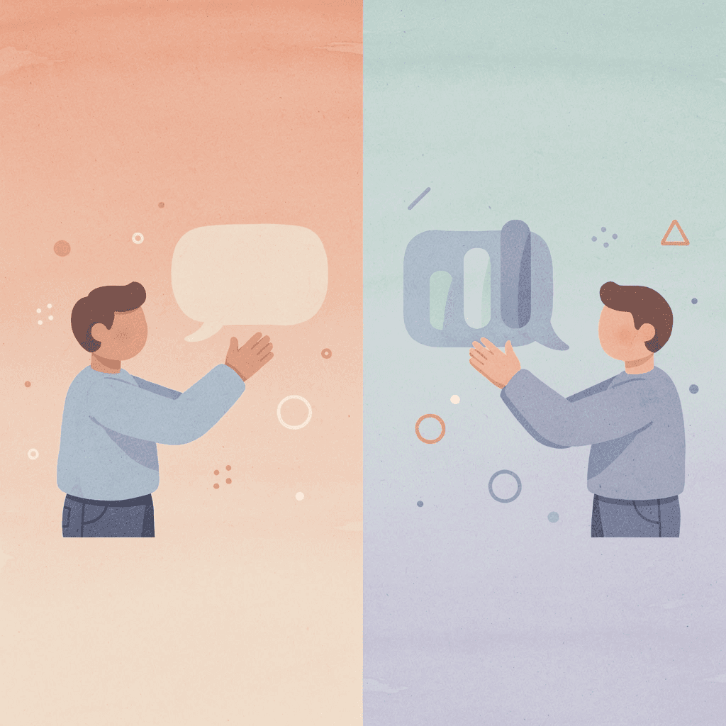 Split scene showing traditional document reading versus AI-powered parallel analysis