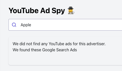 KeywordSearch YouTube Ad Spy Tool not finding any YouTube ads