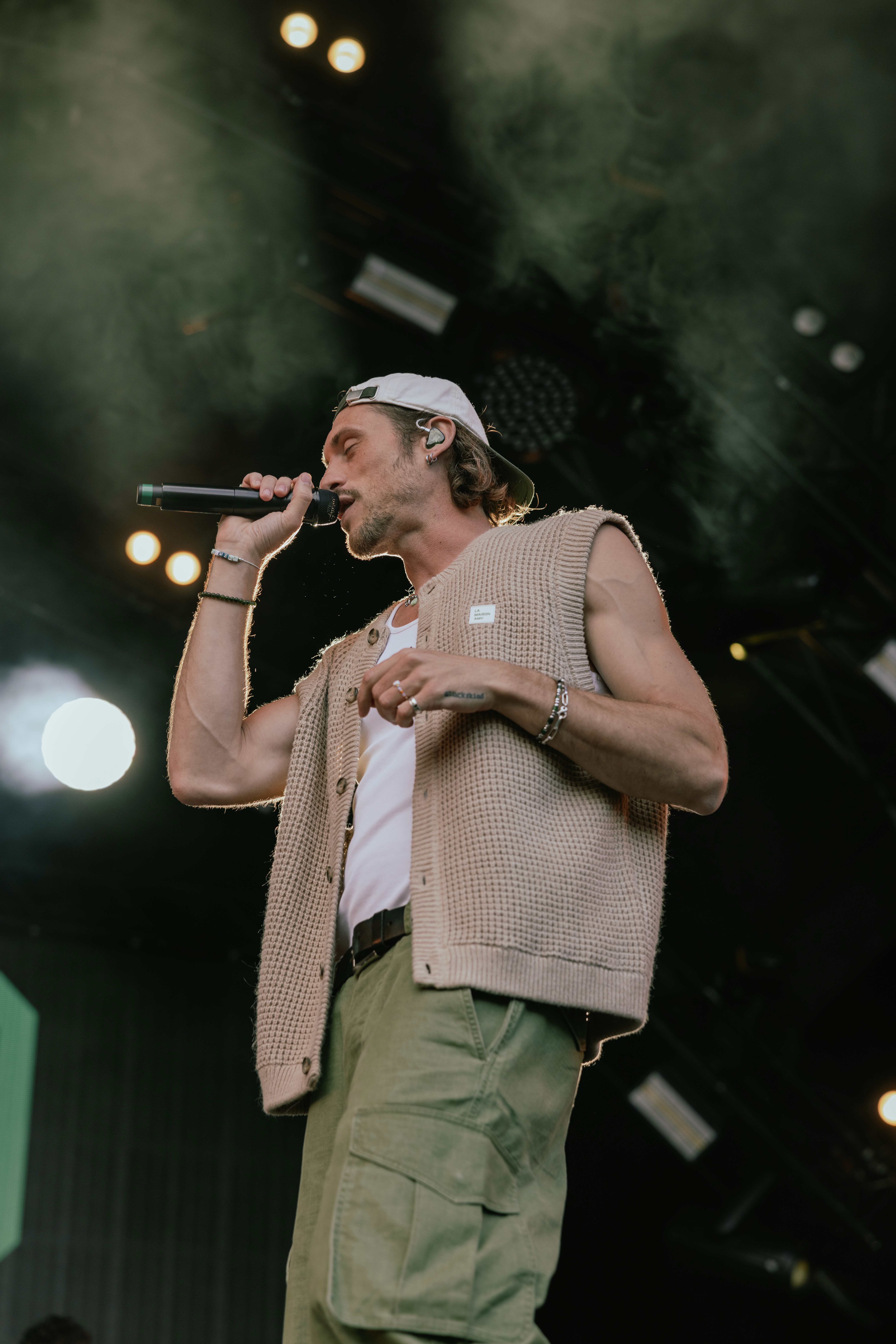 Stylish model in crowd