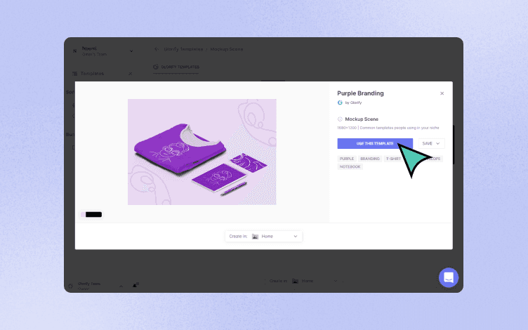 glorify mockup template