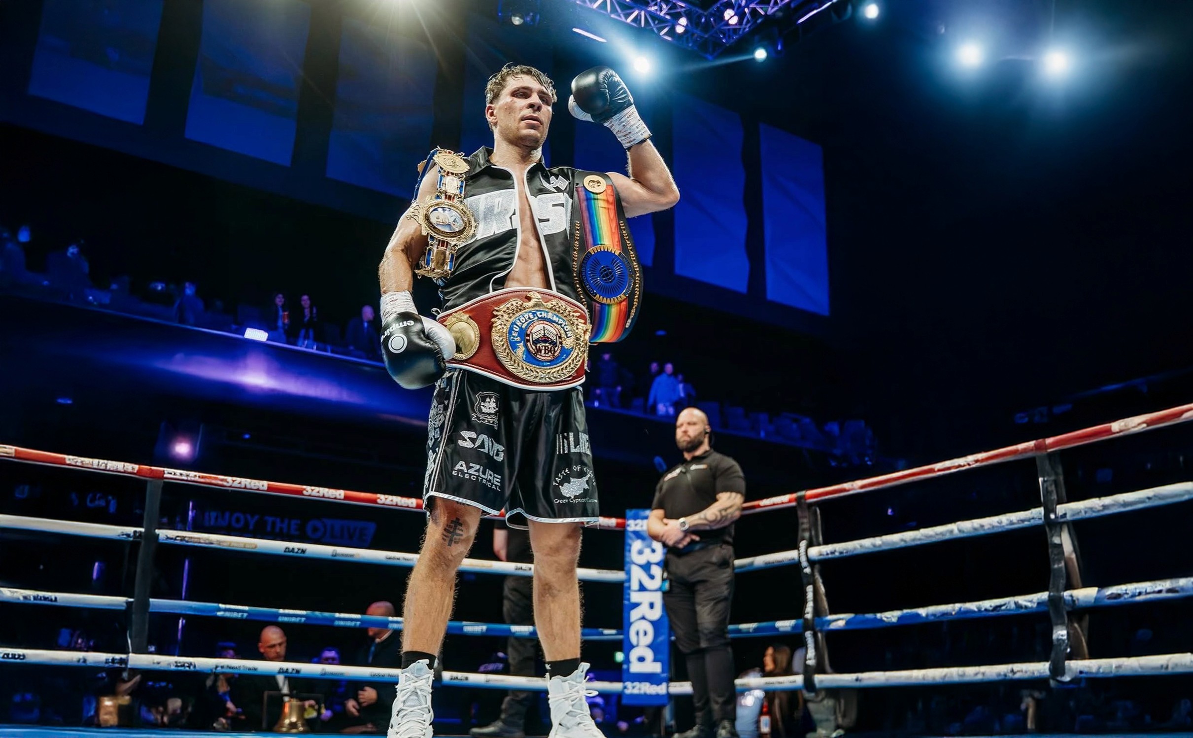 Football match at the Barnet FC with players on the field ready to score