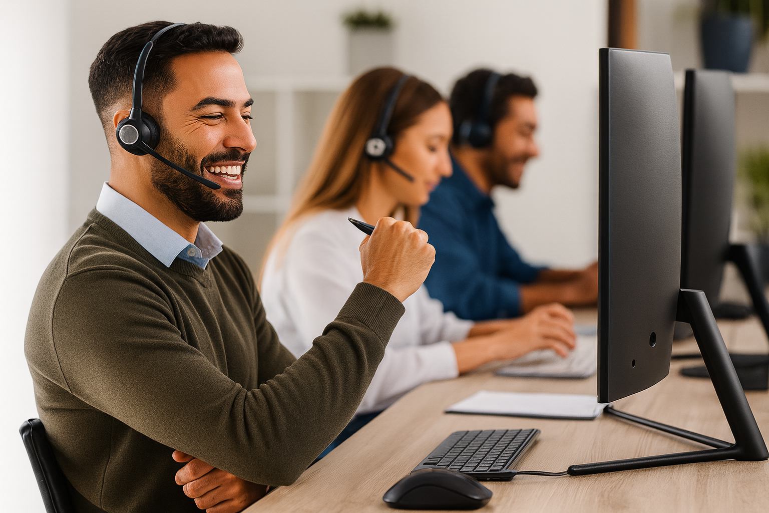 téléopérateurs support client assistance téléphonique centre d’appel service client